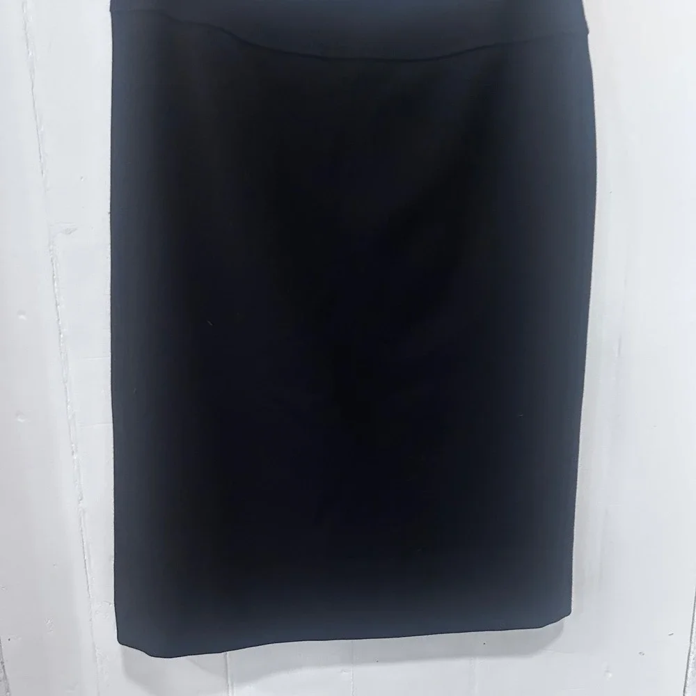 Tahari Arthur S Levine Black Pencil Skirt Career Wear Back Vent Lined